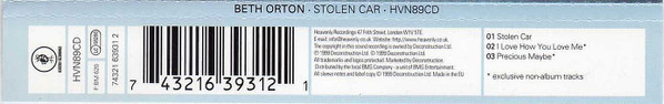 Beth Orton - Stolen Car - Used CD image 2