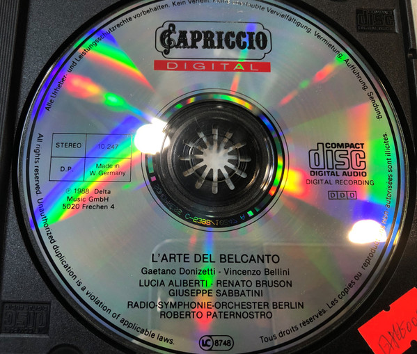 Vincenzo Bellini - L'Arte Del Belcanto - Used CD image 3