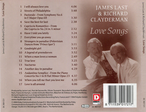 James Last - Love Songs - Used CD image 2
