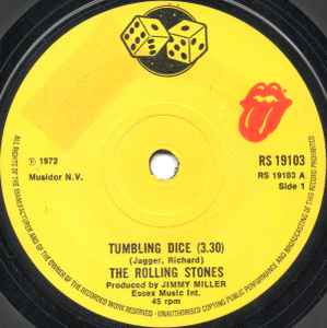 Rolling Stones - Tumbling Dice - Used Vinyl Record 45 RPM image 1