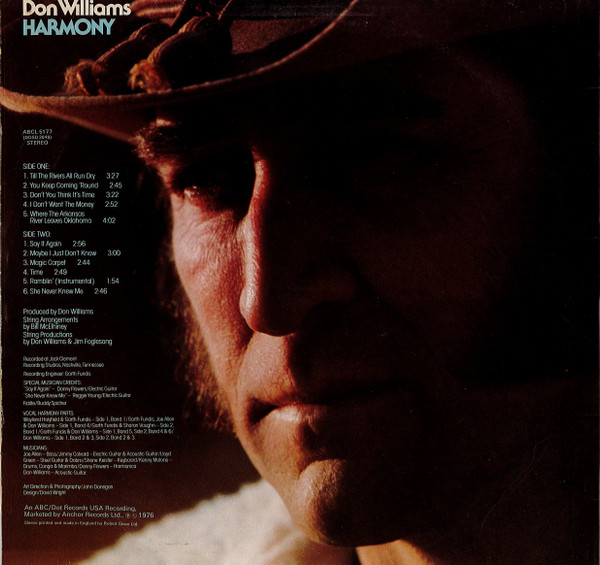 Don Williams - Harmony - Used Vinyl Record image 2