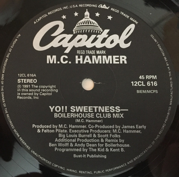 MC Hammer - Yo Sweetness (Is My Weakness) - Used Vinyl Record 12" image 3
