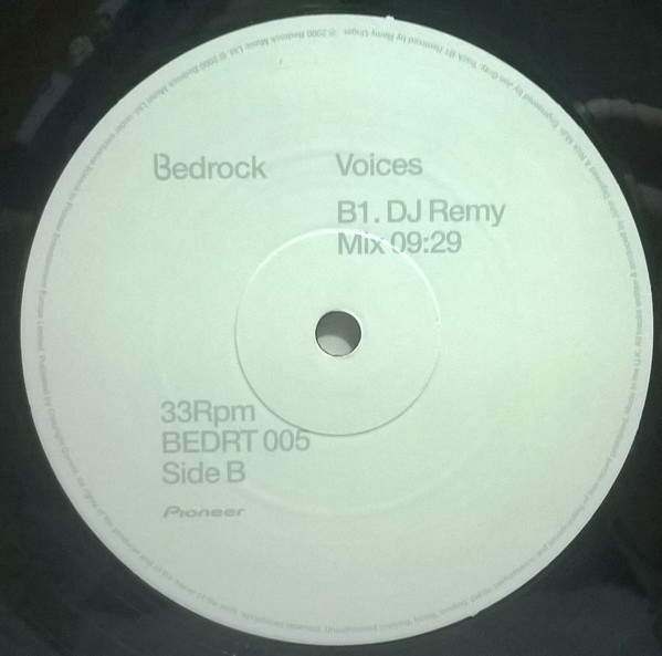 Bedrock - Voices (Part 1) - Used Vinyl Record 12" image 5
