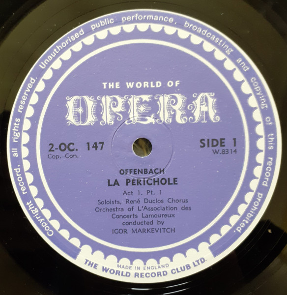 Jacques Offenbach - La Perichole - Used Vinyl Record image 3