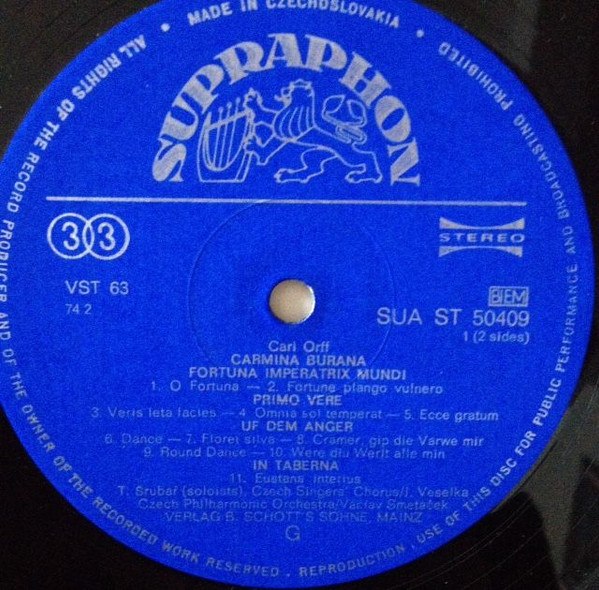 Carl Orff - Carmina Burana - Used Vinyl Record image 4