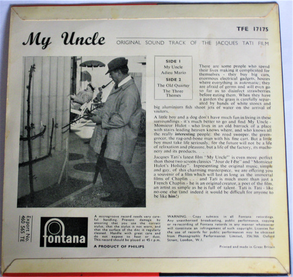 Franck Barcellini - Original Sound Track Of The Jacques Tati Film “My image 2