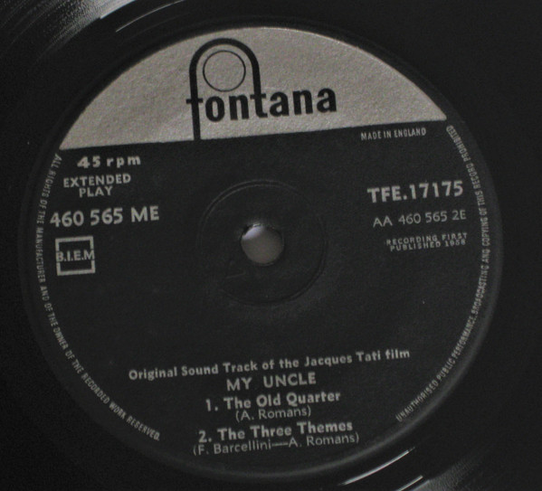 Franck Barcellini - Original Sound Track Of The Jacques Tati Film “My image 4