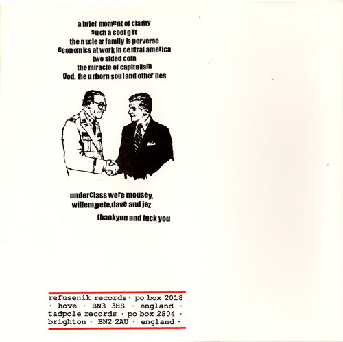 Underclass - Used Vinyl Record 7" image 2