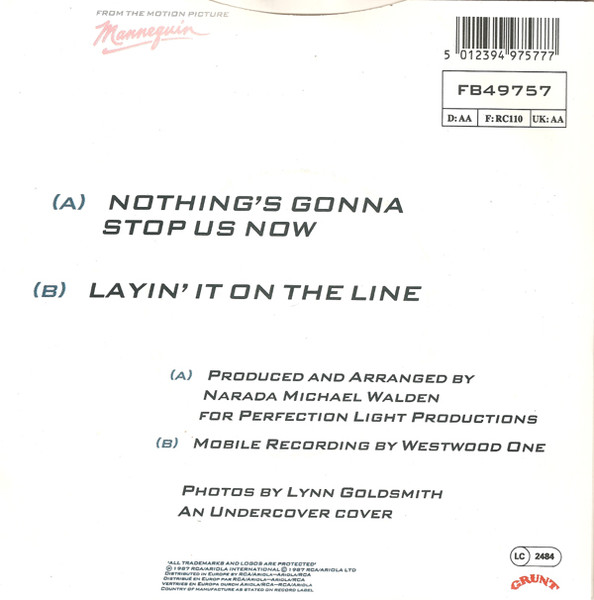 Starship - Nothing's Gonna Stop Us Now - Used Vinyl Record 7" image 2