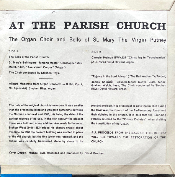 Organ - At The Parish Church - Used Vinyl Record 7" image 2