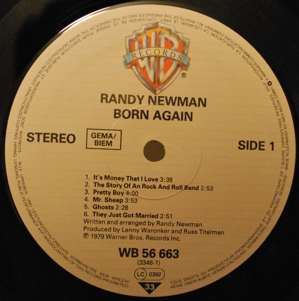 Randy Newman - Born Again - Used Vinyl Record image 3