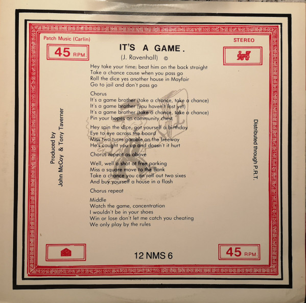 Frankie & The Hitmen - It's A Game - Used Vinyl Record 12" image 2