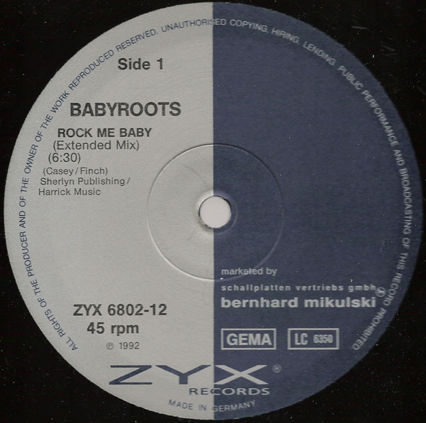 Babyroots - Rock Me Baby - Used Vinyl Record 12" image 3