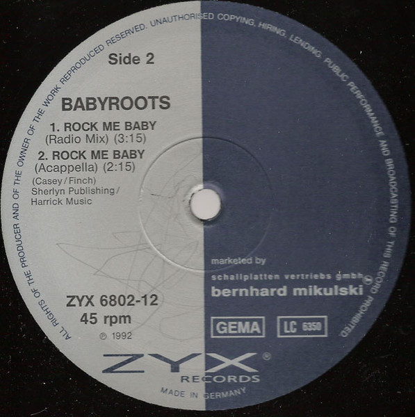 Babyroots - Rock Me Baby - Used Vinyl Record 12" image 4