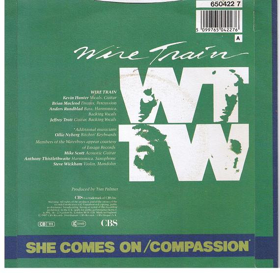 Wire Train - She Comes On / Compassion - Used Vinyl Record 7" image 2