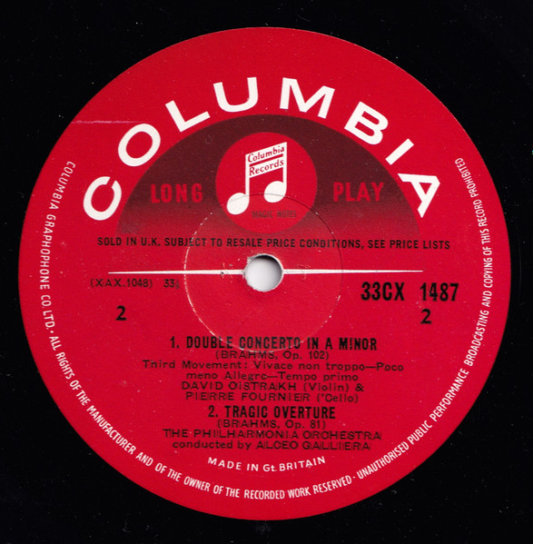 David Oistrach - Double Concerto In A Minor, Op. 102, Tragic Overture, image 4