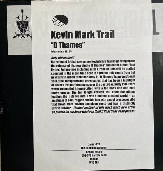 Kevin Mark Trail - D Thames (Nutty P Remixes) - Used Vinyl Record 12" image 2