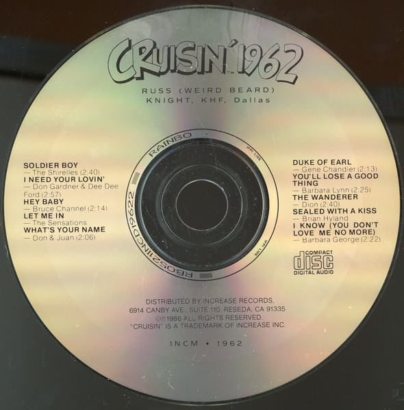Various - Cruisin' 1962 - Used CD image 3