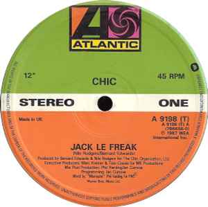 Chic - Jack Le Freak - Used Vinyl Record 12" image 1