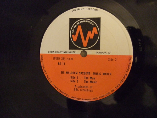 Sir Malcolm Sargent - Music Maker - Used Vinyl Record image 4