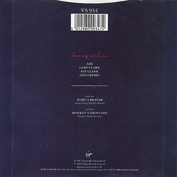 Danny Wilson - Mary's Prayer (Paul Staveley O'Duffy Remix) / Monkey's image 2
