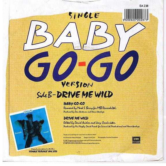 Nona Hendryx - Baby Go-Go - Used Vinyl Record 7" image 2