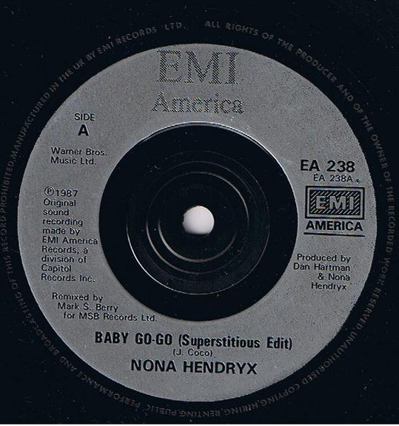 Nona Hendryx - Baby Go-Go - Used Vinyl Record 7" image 3
