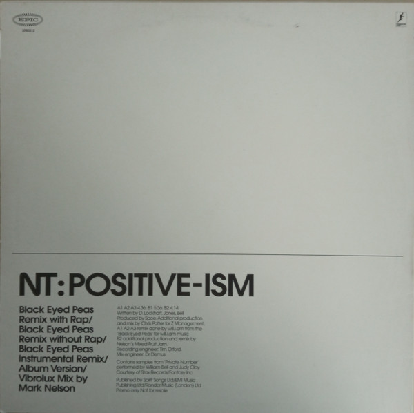 NT - Positive-ism - Used Vinyl Record 12" image 2