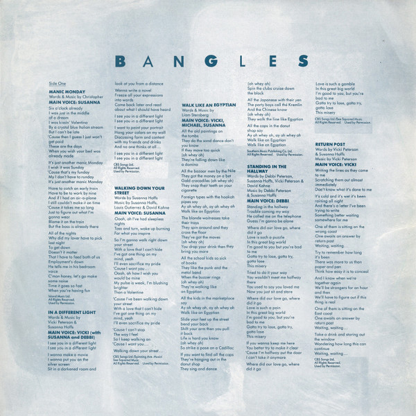 Bangles - Different Light - Used Vinyl Record image 5