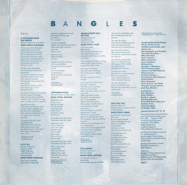 Bangles - Different Light - Used Vinyl Record image 6