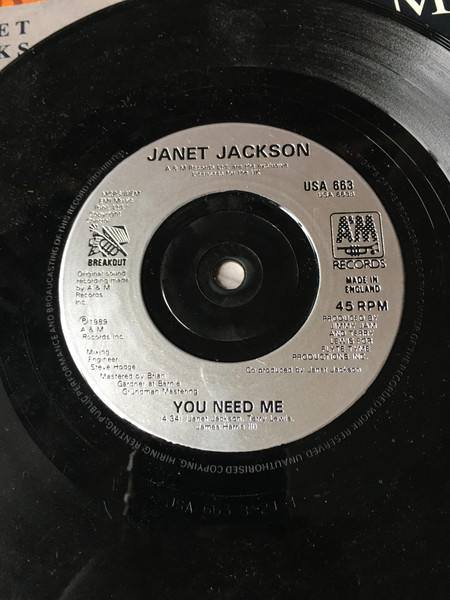 Janet Jackson - Miss You Much - Used Vinyl Record 7" image 4