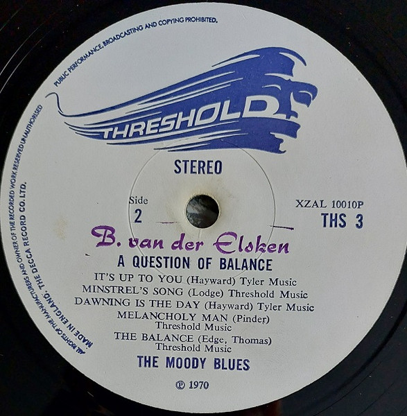 Moody Blues - A Question Of Balance - Used Vinyl Record image 6