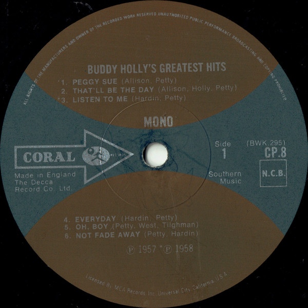 Buddy Holly - 's Greatest Hits - Used Vinyl Record image 3