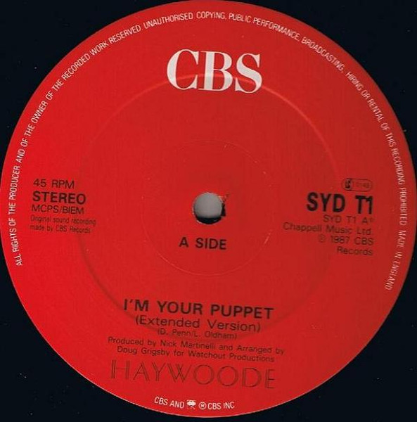 Haywoode - I'm Your Puppet - Used Vinyl Record 12" image 2