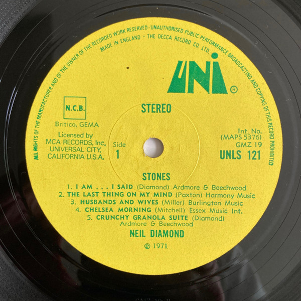 Neil Diamond - Stones - Used Vinyl Record image 4