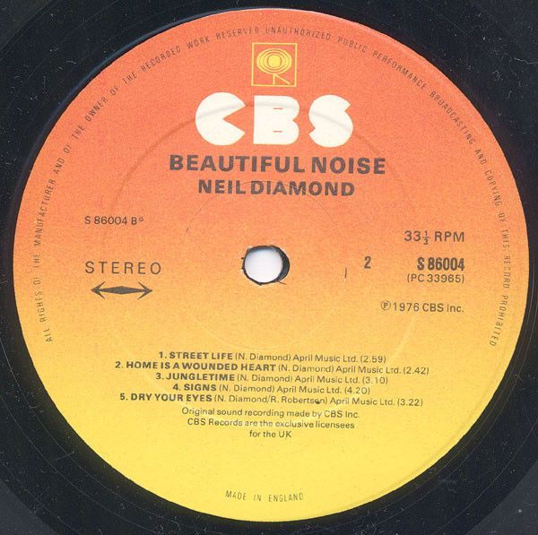 Neil Diamond - Beautiful Noise - Used Vinyl Record image 5