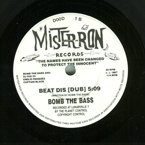 Bomb The Bass - Beat Dis - Used Vinyl Record 7" image 4