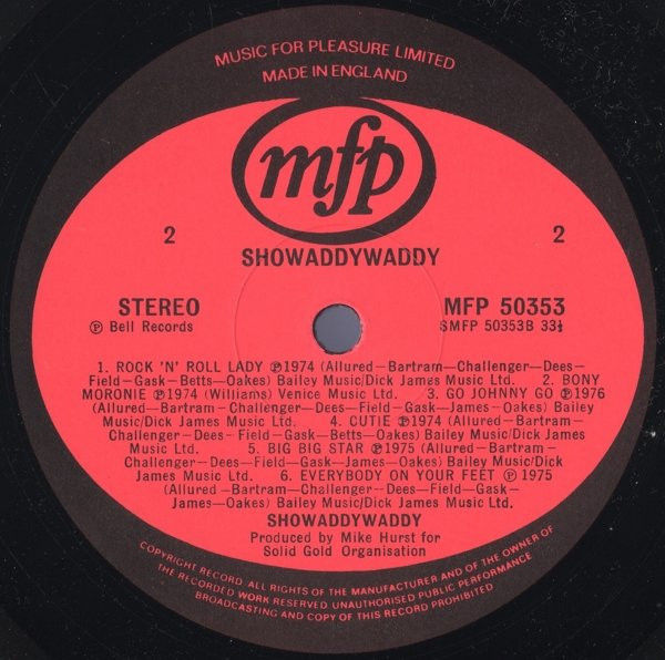 Showaddywaddy - Used Vinyl Record image 4