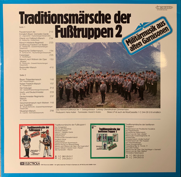 Gebirgsmusikkorps Ga - Traditionsmarsche Der Fußtruppen 2 (Militarm image 2