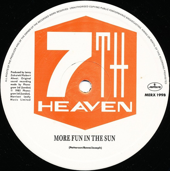 7th Heaven - Hot Fun - Used Vinyl Record 12" image 4