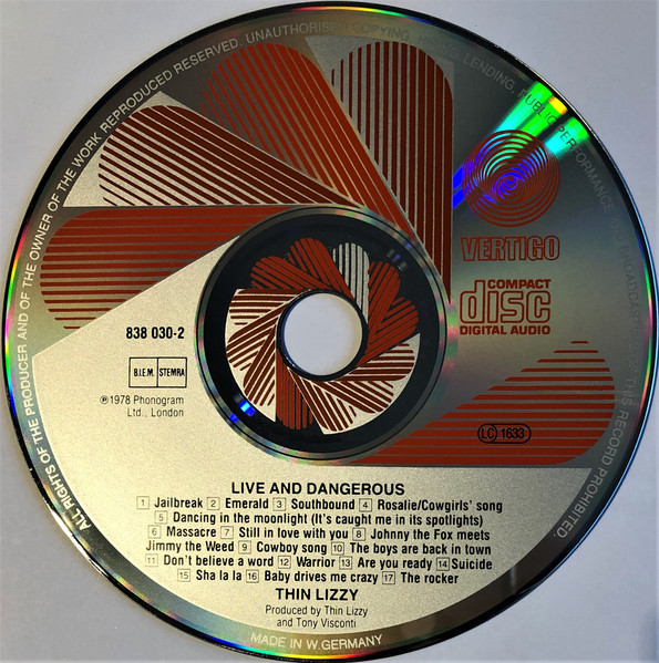 Thin Lizzy - Live And Dangerous - Used CD image 3