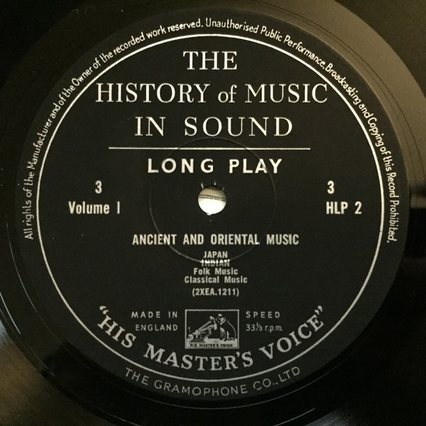Various - Ancient & Oriental Music (Volume I Of The History Of Music In image 3