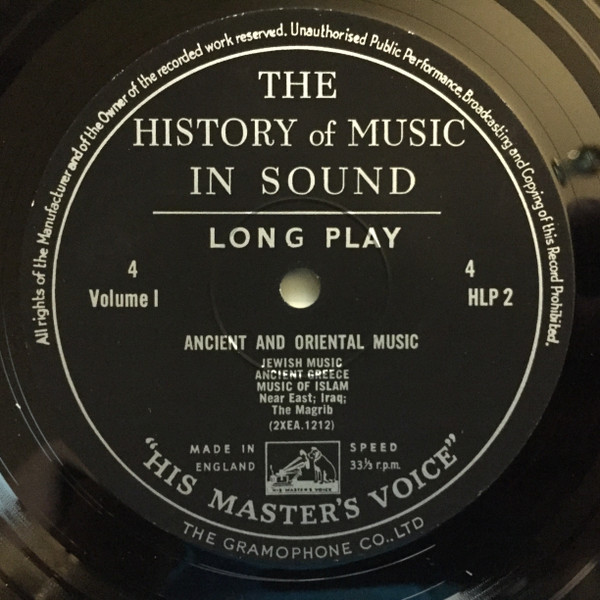 Various - Ancient & Oriental Music (Volume I Of The History Of Music In image 4