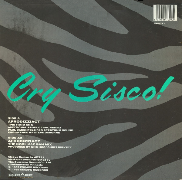 Cry Sisco! - Afro Dizzi Act (Paul Oakenfold's Raid Mix) - Used Vinyl image 2
