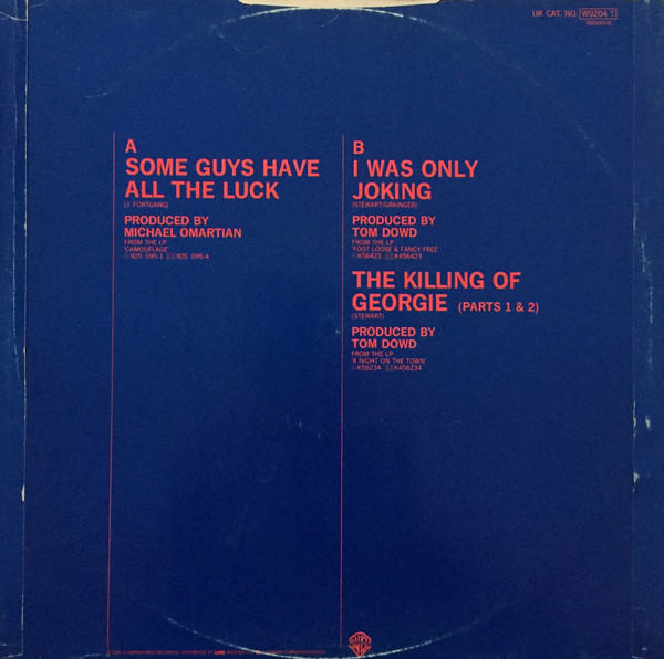 Rod Stewart - Some Guys Have All The Luck - Used Vinyl Record 12" image 2