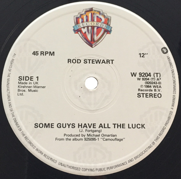 Rod Stewart - Some Guys Have All The Luck - Used Vinyl Record 12" image 3