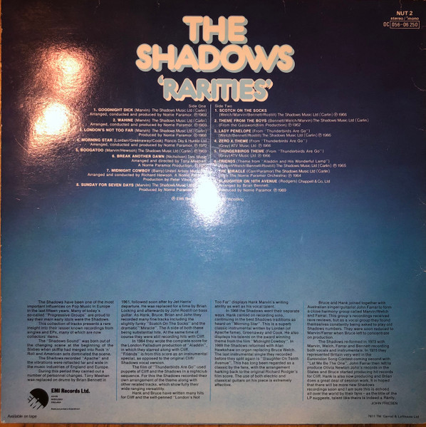 Shadows - Rarities - Used Vinyl Record image 2
