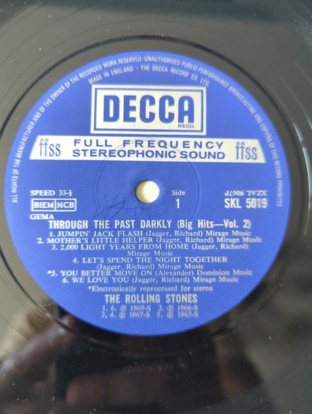 Rolling Stones - Through The Past, Darkly (Big Hits Vol. 2) - Used Vi image 2