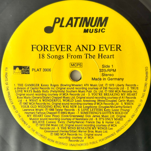 Various - Forever And Ever - Used Vinyl Record image 3