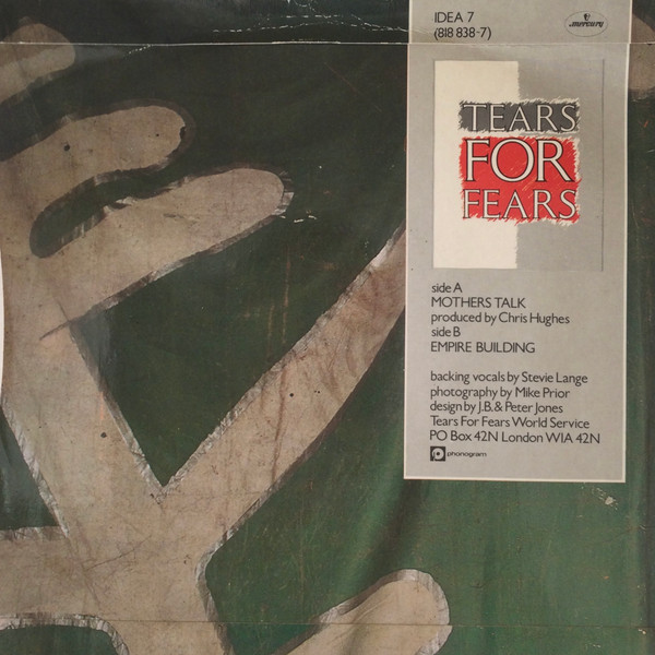Tears For Fears - Mothers Talk - Used Vinyl Record 7" image 2